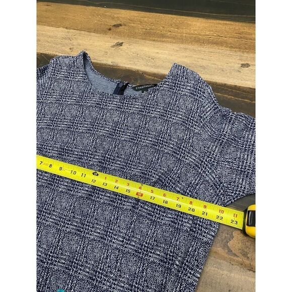 41 Hawthorn Aniya Jacquard Knit Soft & Comfortable Midi Dress Plaid Navy Size 2X - Picture 10 of 12